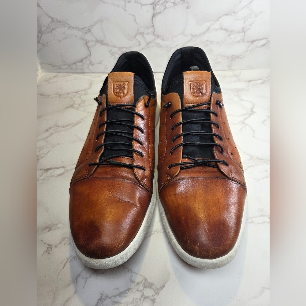 Men's Casual Leather Sneakers - Brown